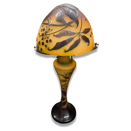 ガレ　ナナカマド文ランプ